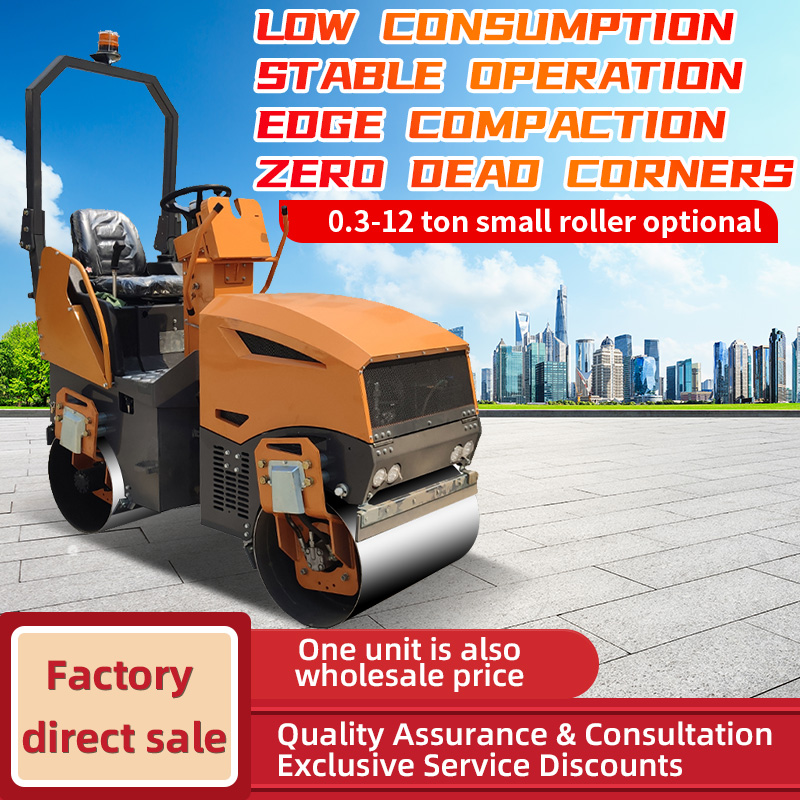 1000mm compaction width ride‑on road roller machine