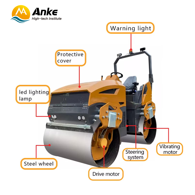 2.5 ton diesel combination compactor for asphalt road construction