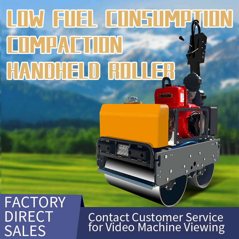 Gasoline power hand compact roller for road repair