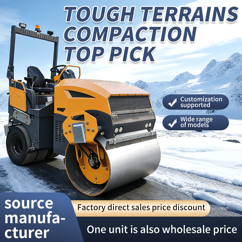 Heavy‑duty combination road roller for highway repair project